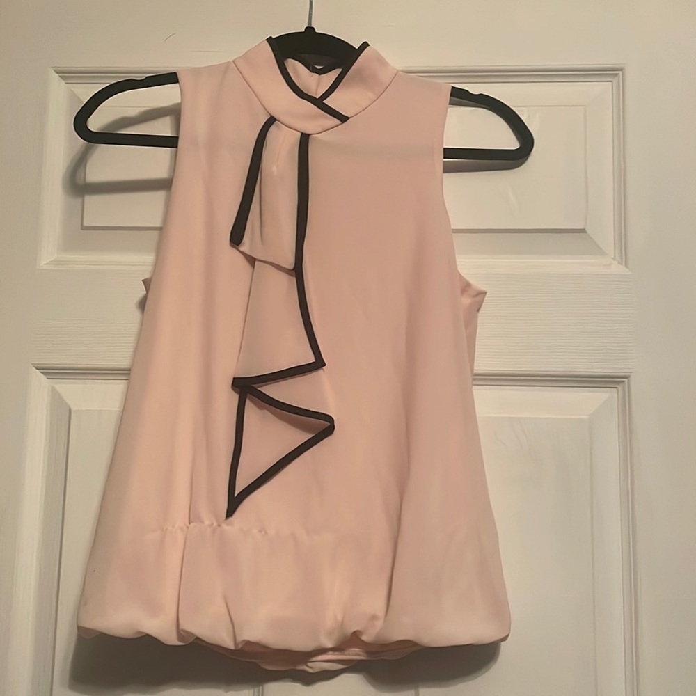 XS Pink Professional Sleeveless Blouse